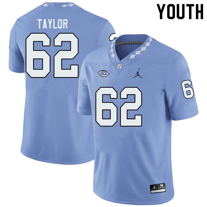Jordan Brand Youth #62 Noah Taylor North Carolina Tar Heels College Football Jerseys Sale-Blue